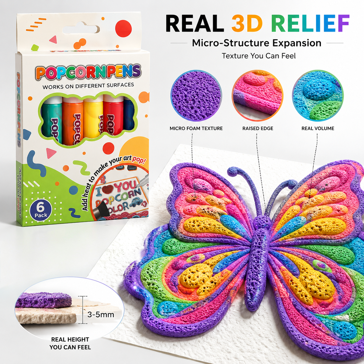 Save 50% by ordering today丨IEY® 3D Relief Art Pen – Turn Flat Drawings Into Touchable 3D Art🪄🌼