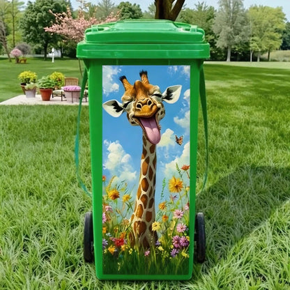 ✨Boring Trash Can? Fixed In Seconds! Creative Trash Can Sticker with Colourful Cartoon-