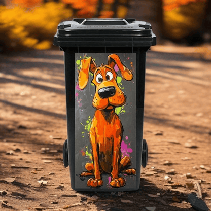 ✨Boring Trash Can? Fixed In Seconds! Creative Trash Can Sticker with Colourful Cartoon-