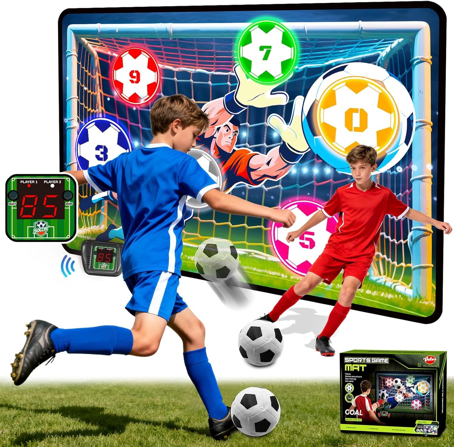 2-in-1 Kick & Score Soccer Target Set - Indoor Safe & Outdoor Ready ⚽️🥅