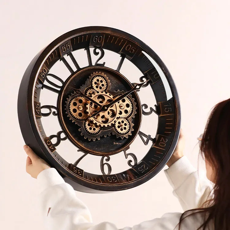 🕰️Flash Sale 50% OFF💥Retro Gear Mechanical Wall Clock