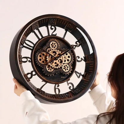 🕰️Flash Sale 50% OFF💥Retro Gear Mechanical Wall Clock