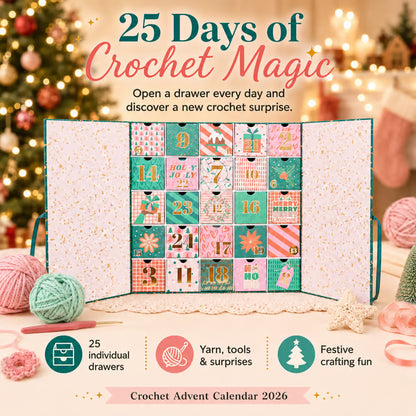 �� 25 Days of Crochet Magic – Advent Calendar 2026 with Yarn, Tools & Creative Surprises (�Same as in the video)