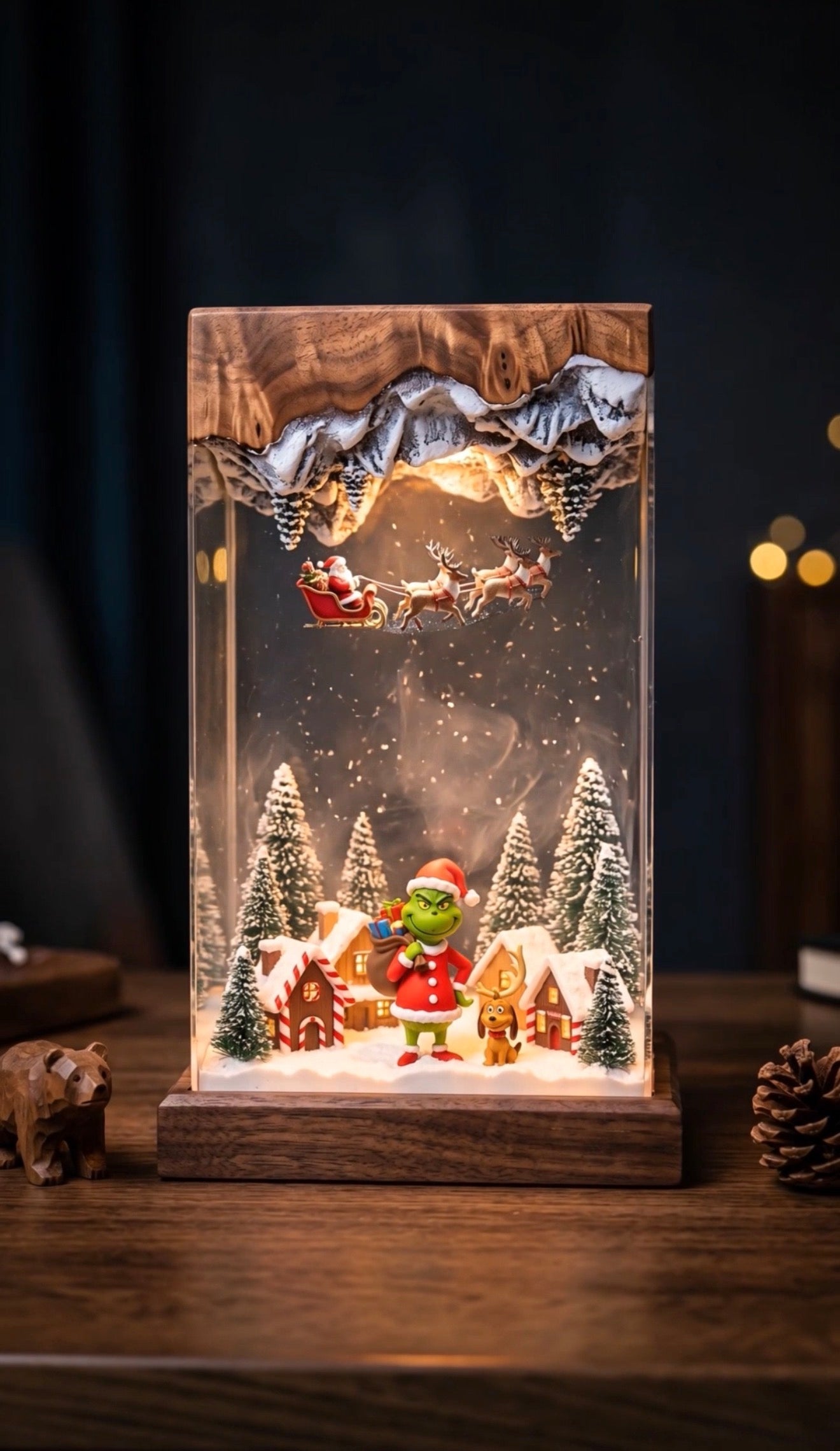 ⏰️Flash Sale 50% OFF💥🎅Handmade Christmas ambient lights – Multiple Festive Character Styles Available