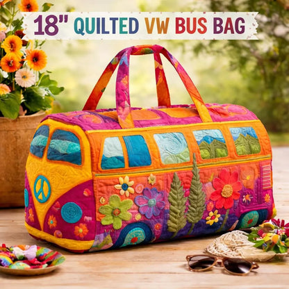 Unisex Boho Quilted Travel Bag Lightweight Weekender