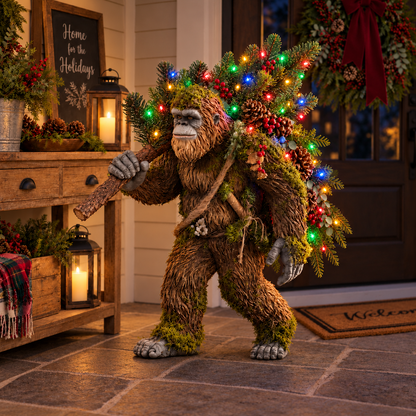 🎄2027 Woodland Bigfoot – Lighted Christmas Porch Decor