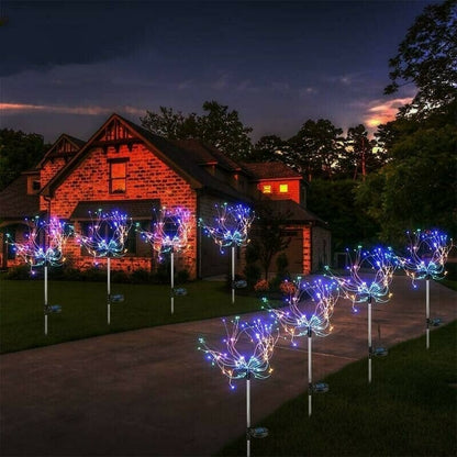 Last Day 49% OFF - Waterproof Solar Garden Fireworks Lamp