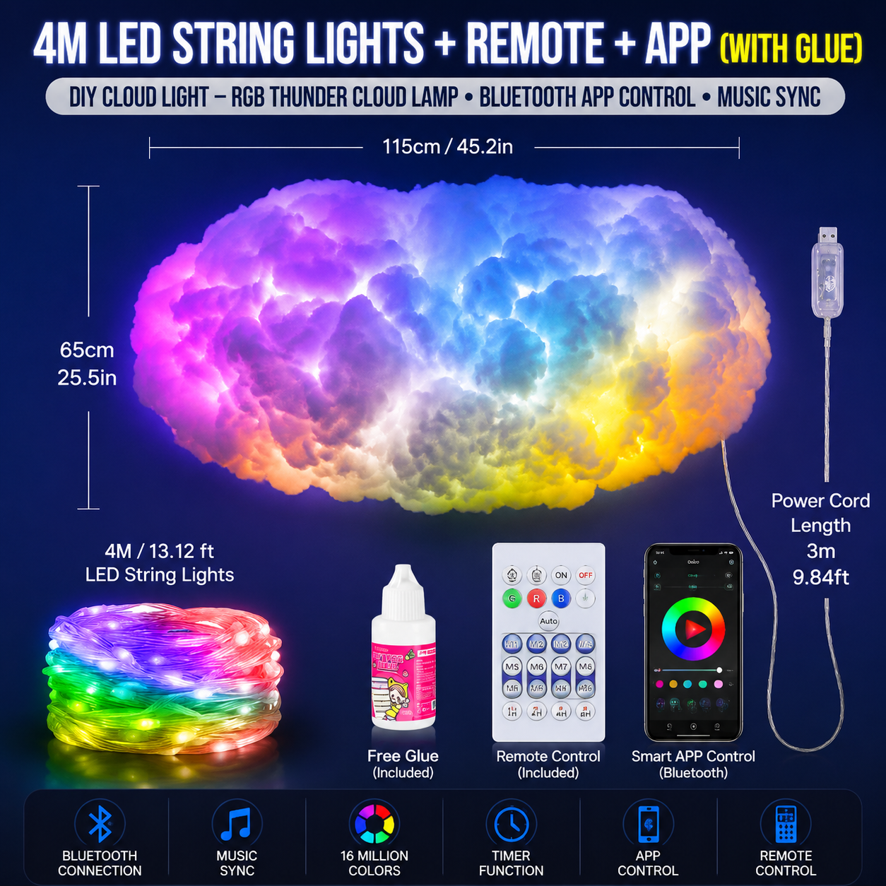 🔥 The Coolest Room Upgrade of 2026，DIY Thundercloud Lamp | Turn Any Room Into A Glowing Atmosphere ☁️⚡