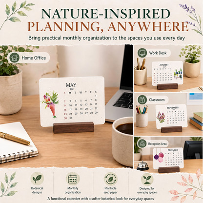 🌱Eco-Friendly Plantable 'Timeless' Seed Calendar 2027 ✨ Plan•Plant•Grow•Enjoy