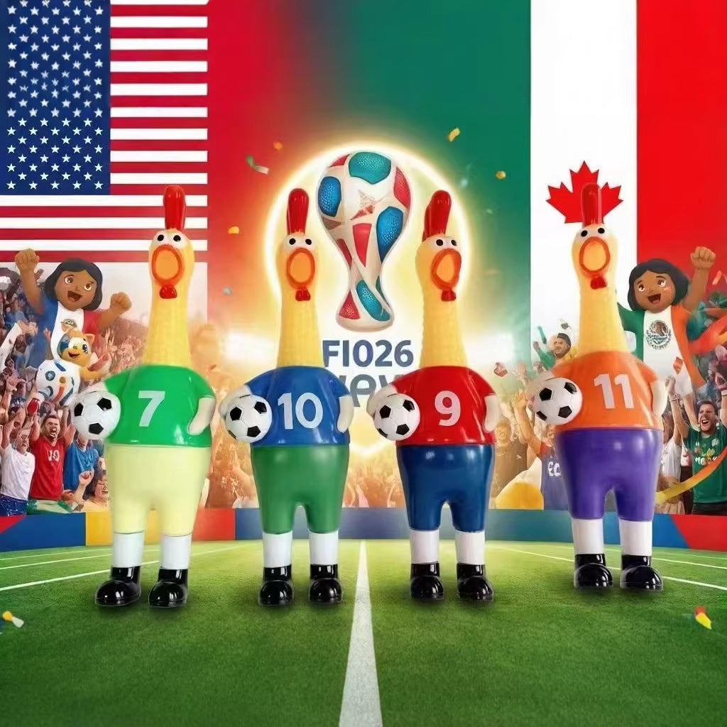 🔥2026 Hot Sale-🤣Squeaky Soccer Screaming Chicken Toy