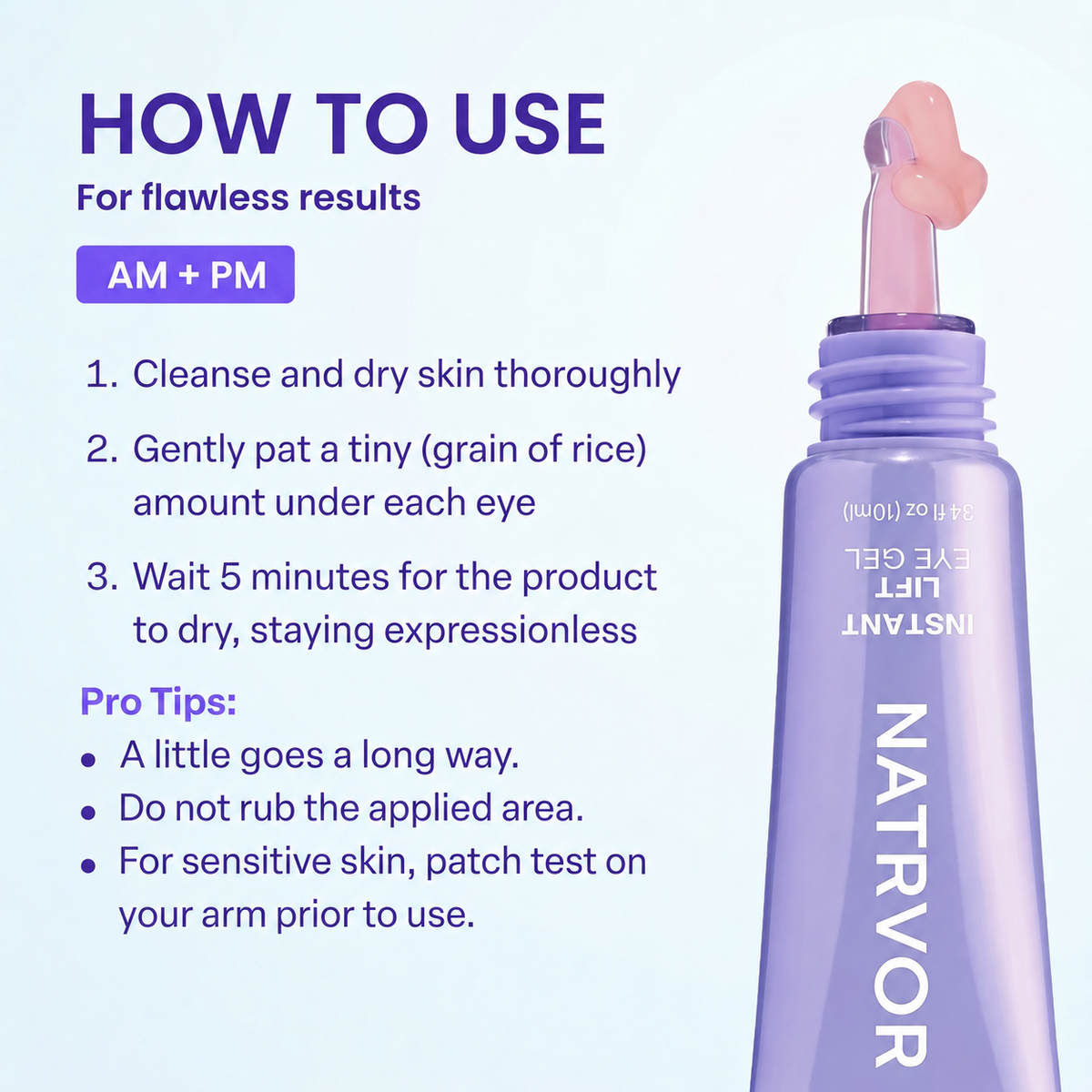 💥75K+ SOLD💕Natrvor Instant Lift Eye Gel – Smooth Wrinkles & Reduce the Look of Under-Eye Bags 👁️💜