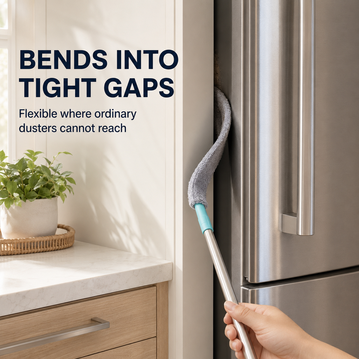 Flexible Microfiber Gap Duster | Bendable Dust Cleaner for Under Furniture, Beds, Sofas & Appliances