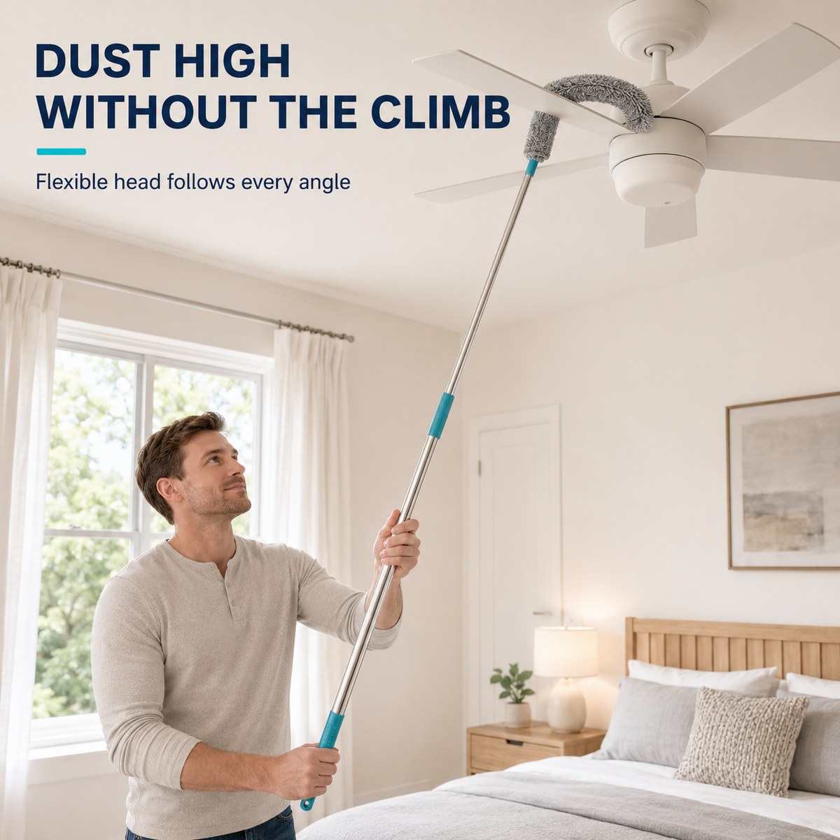Flexible Microfiber Gap Duster | Bendable Dust Cleaner for Under Furniture, Beds, Sofas & Appliances