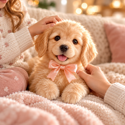 🎁🐶 HOT SALE 49% OFF – Lifelike Robotic Golden Retriever Puppy | The Cutest Christmas Gift ✨🎄