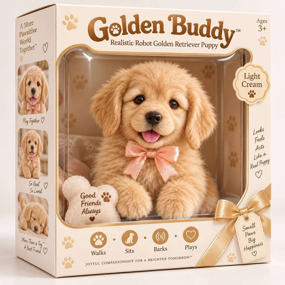 🎁🐶 HOT SALE 49% OFF – Lifelike Robotic Golden Retriever Puppy | The Cutest Christmas Gift ✨🎄