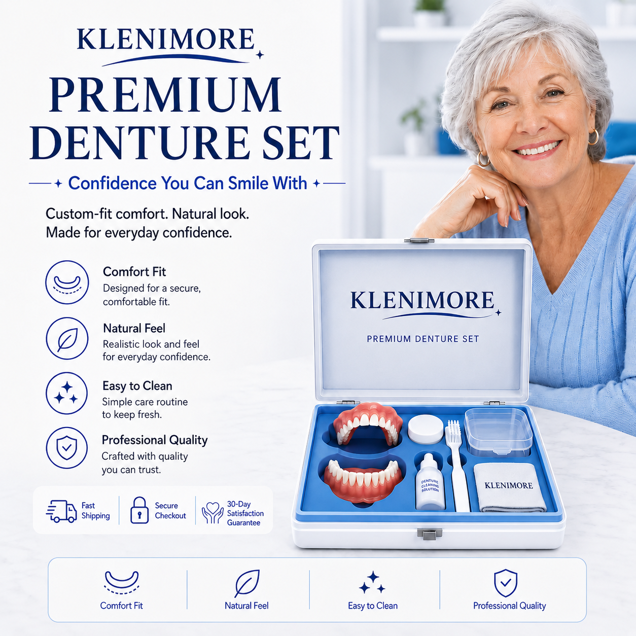 Custom-Fit Dentures for Everyday Comfort