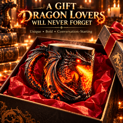 🐉🔥 3D Dragon Heat-Reveal Magic Mug – Watch the Dragon Come Alive! ☕✨