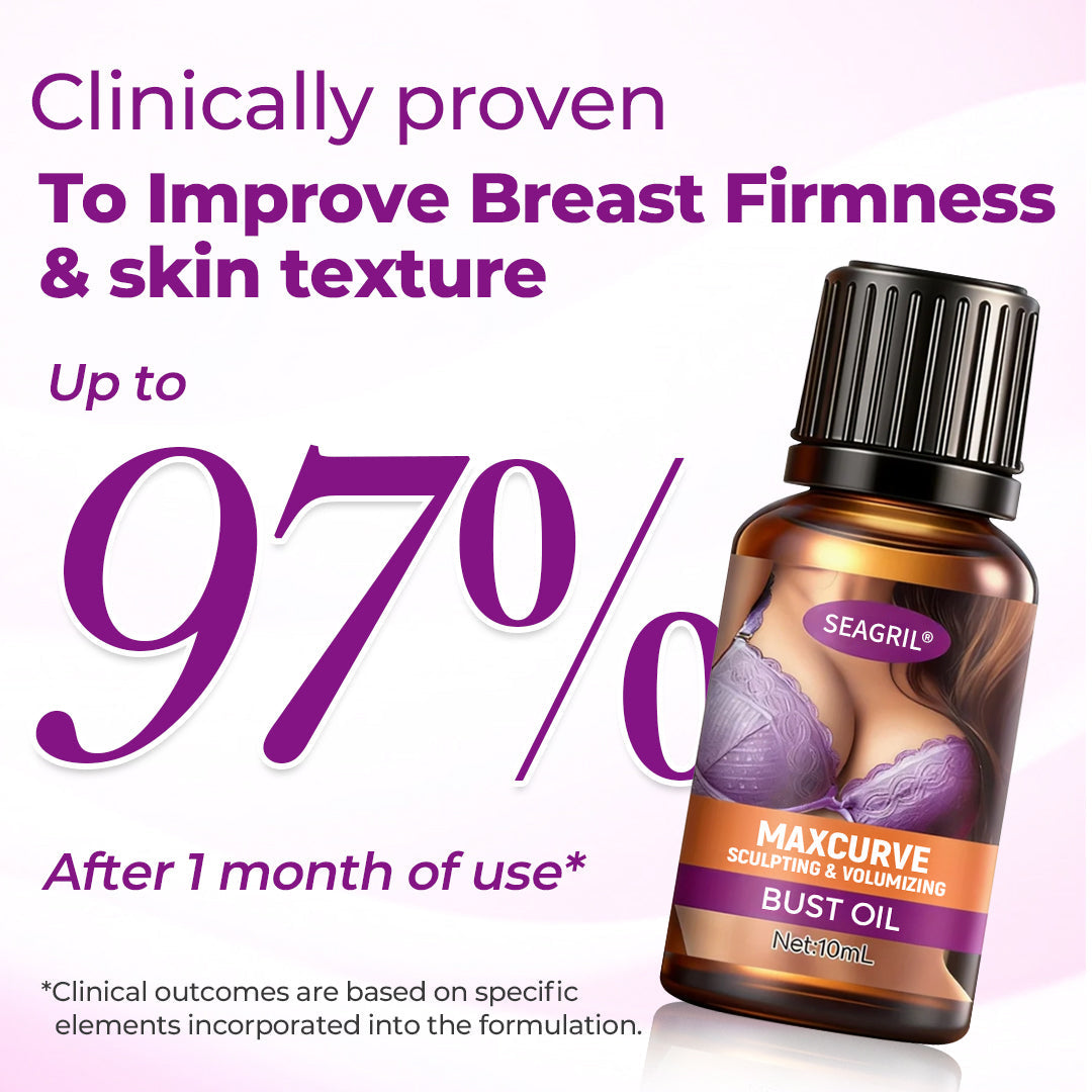 SEAGRIL MaxCurve Bust Oil 🍑 Sculpting + Volumizing Oil for Smooth, Firm Bust Skin