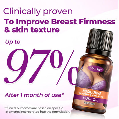 SEAGRIL MaxCurve Bust Oil 🍑 Sculpting + Volumizing Oil for Smooth, Firm Bust Skin