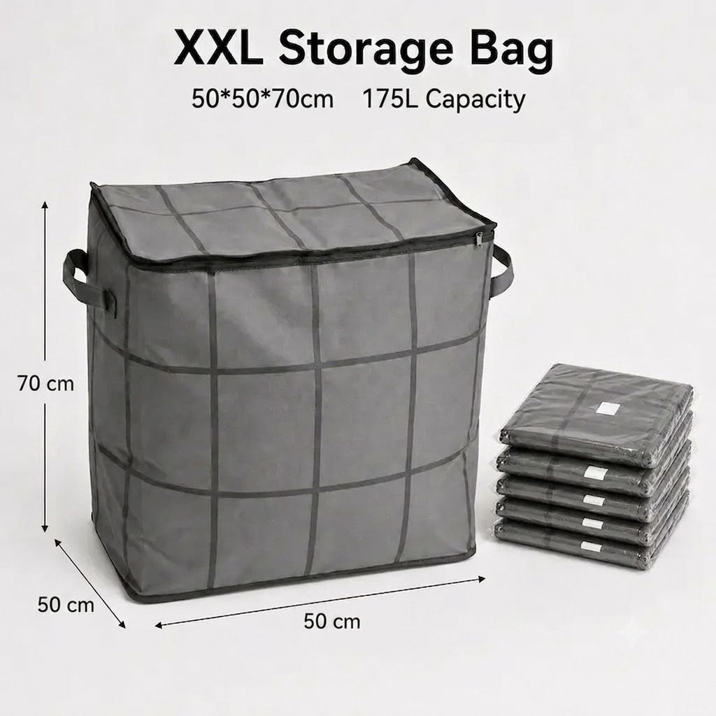 💥75K+ SOLD⚡XXL Foldable Storage Bag with Reinforced Handles