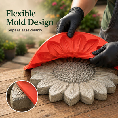 💥 LAST DAY 49% OFF - 🌻 Reusable Sunflower Stepping Stone Mold (📦Buy 3 Free Shipping) - 🧙‍♂️ Gnome / Diameter: 15 in