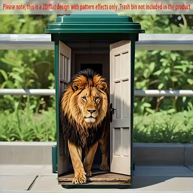 ✨Boring Trash Can? Fixed In Seconds! Creative Trash Can Sticker with Colourful Cartoon-