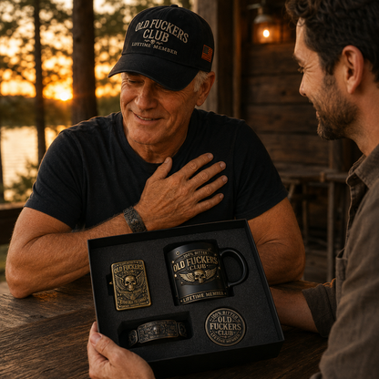 🔥Today Only 50% OFF🔥 | ☠️Old Fuckers Club 2026 Ultimate Skull Gift Cap + Bracelet + Vintage + Mug + Coin