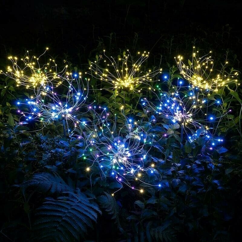 Last Day 49% OFF - Waterproof Solar Garden Fireworks Lamp