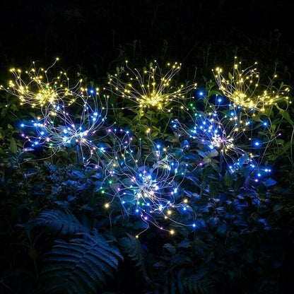 Last Day 49% OFF - Waterproof Solar Garden Fireworks Lamp