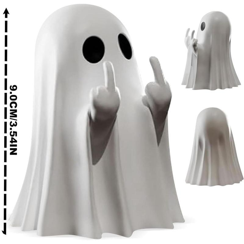 👻Halloween Ghost Figurine - Spooky Resin Middle Finger Statue🖕