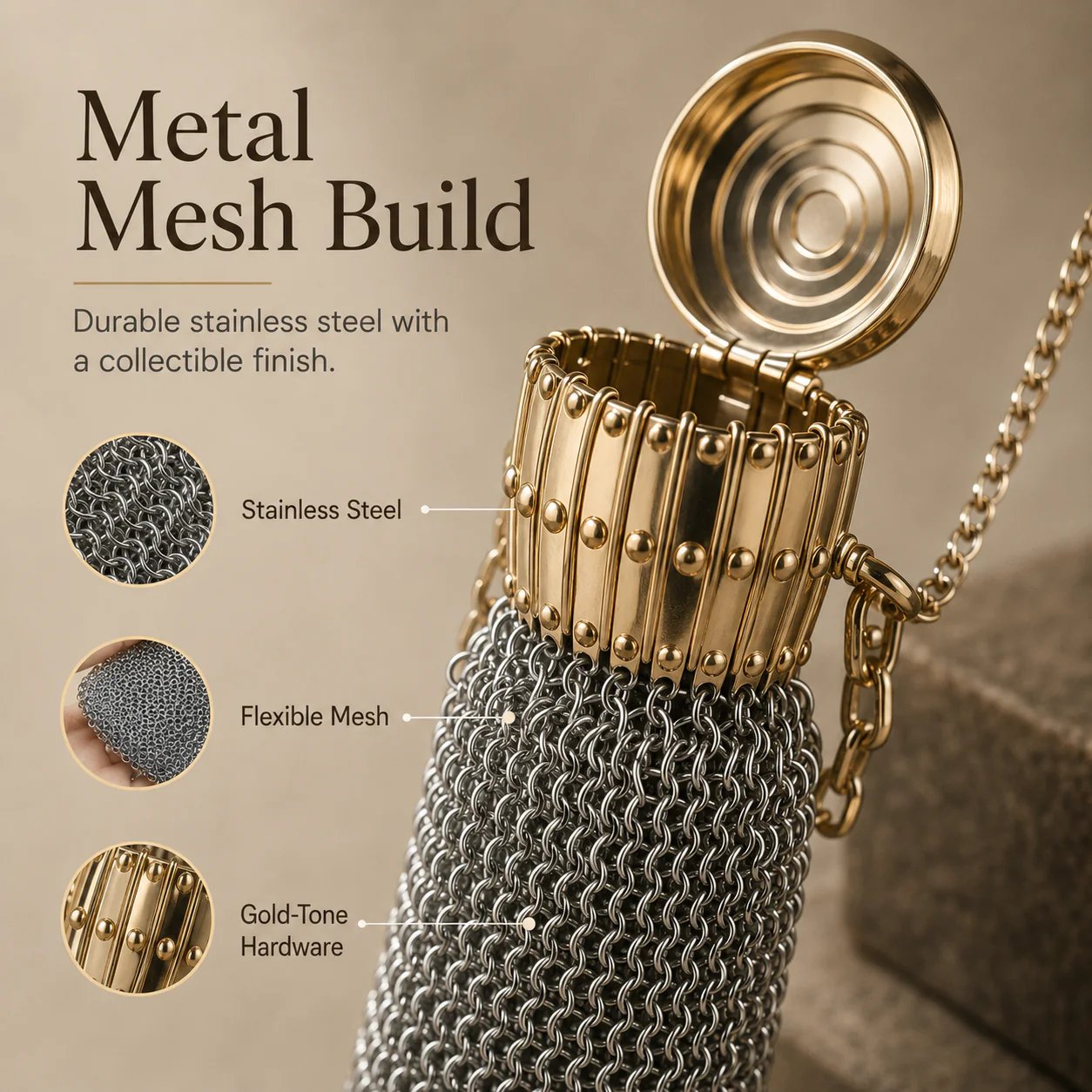 🔥🪙Vintage-Inspired Metal Mesh Coin Purse – Expandable Stainless Steel Pocket Wallet &amp; Collectible Gift - Silver