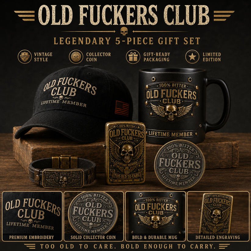 🔥Today Only 50% OFF🔥 | ☠️Old Fuckers Club 2026 Ultimate Skull Gift Cap + Bracelet + Vintage + Mug + Coin