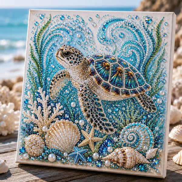 🔥 Last Day 50% OFF - 🌊✨ Ocean Theme Pearl Art DIY Kit – Relaxing DIY Craft to Create Stunning Coastal Artwork