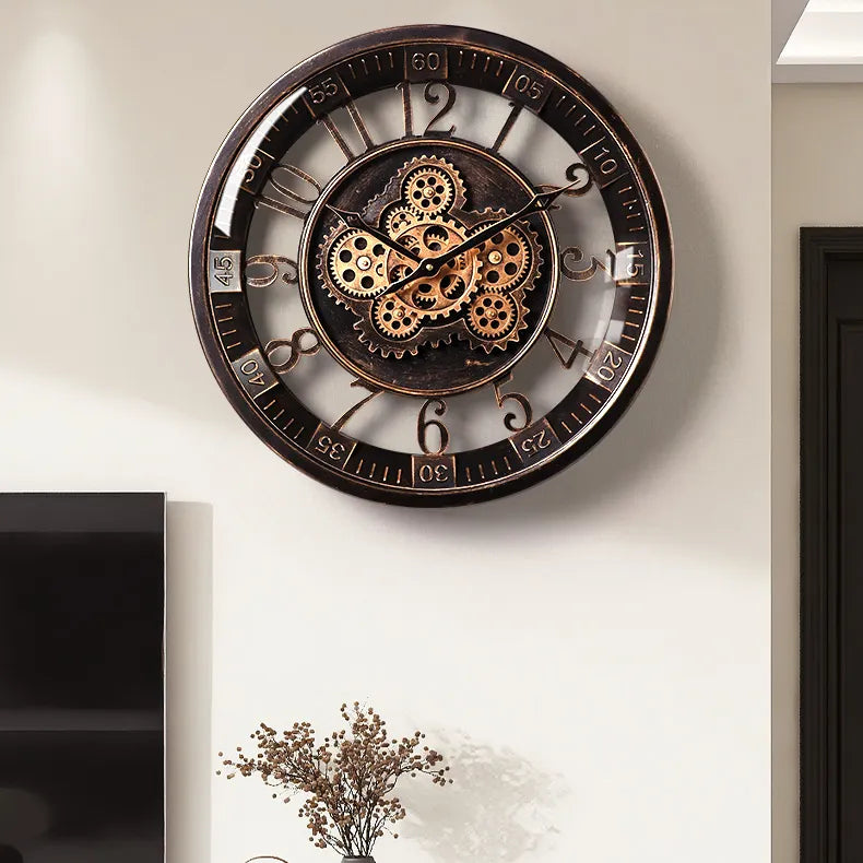 🕰️Flash Sale 50% OFF💥Retro Gear Mechanical Wall Clock