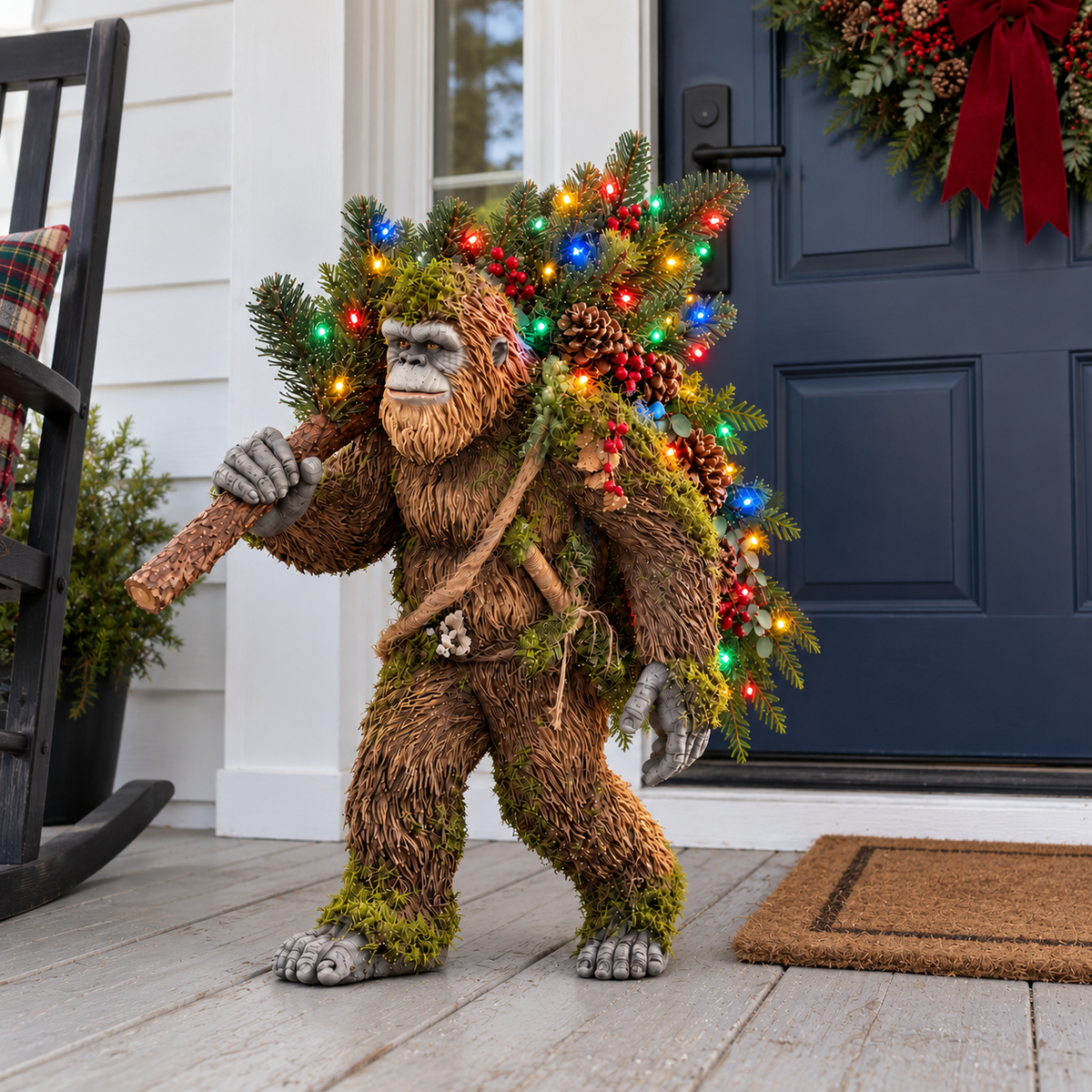 🎄2027 Woodland Bigfoot – Lighted Christmas Porch Decor