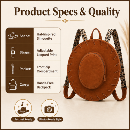 💥75K+ SOLD⚡Western Cowgirl Hat Backpack
