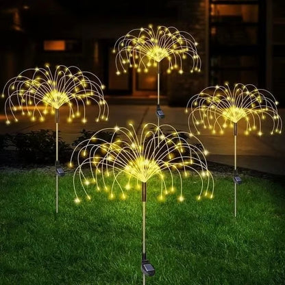 Last Day 49% OFF - Waterproof Solar Garden Fireworks Lamp