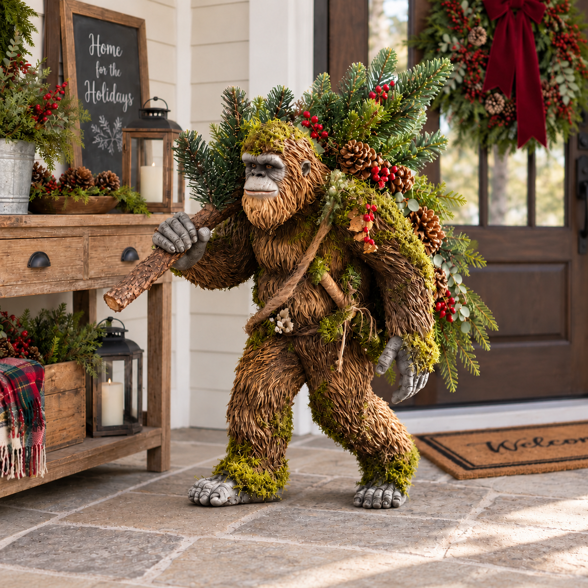 🎄2027 Woodland Bigfoot – Lighted Christmas Porch Decor