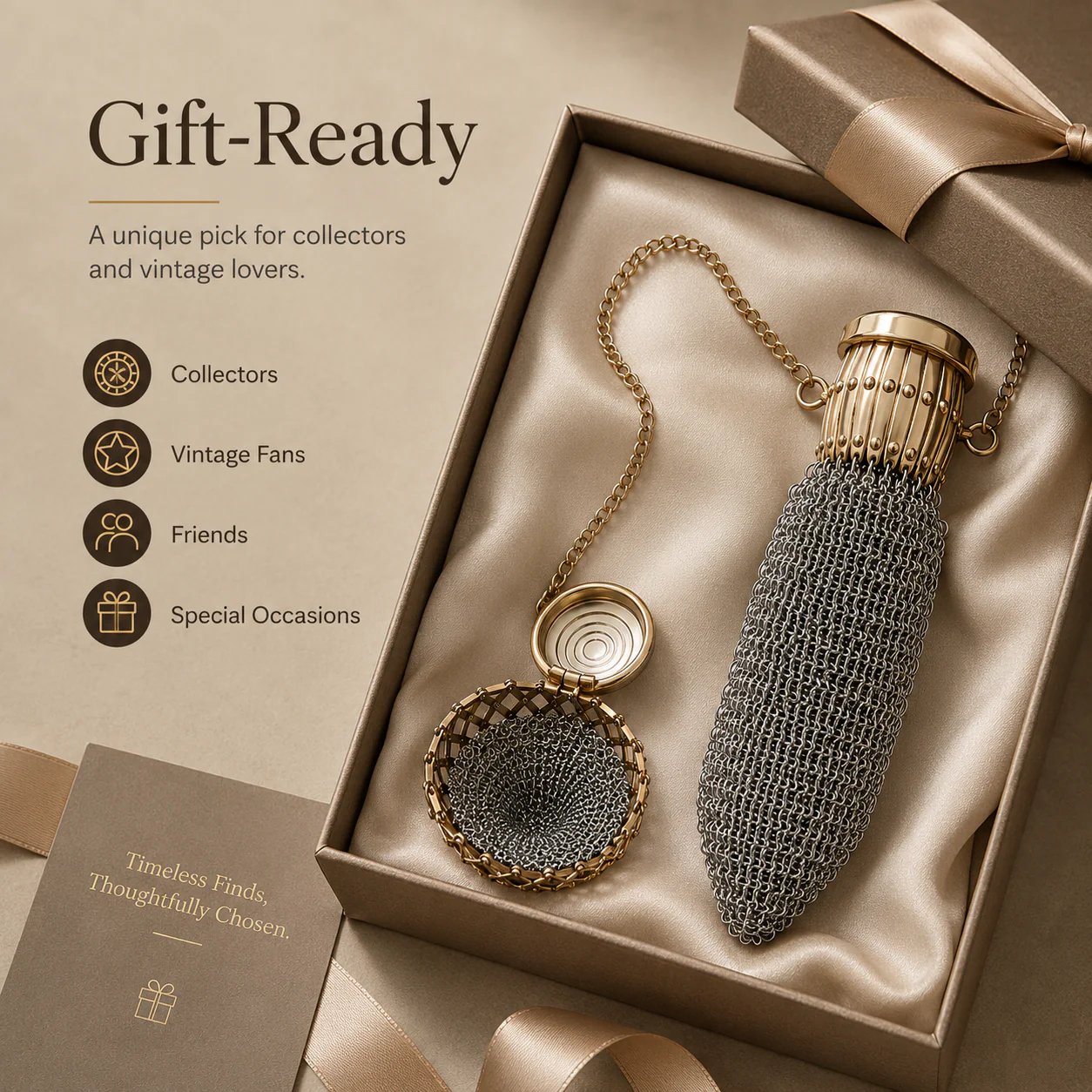 🔥🪙Vintage-Inspired Metal Mesh Coin Purse – Expandable Stainless Steel Pocket Wallet &amp; Collectible Gift - Silver
