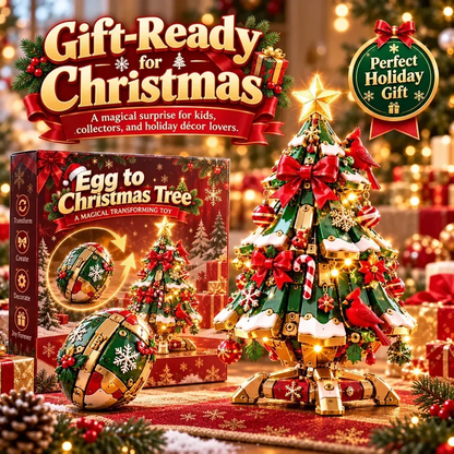 🔥 LAST DAY 49% OFF 🔥 Egg-to-Christmas Tree™ Magical Transforming Toy – Cardinal Christmas Tree Holiday Gift 🎄🎁✨