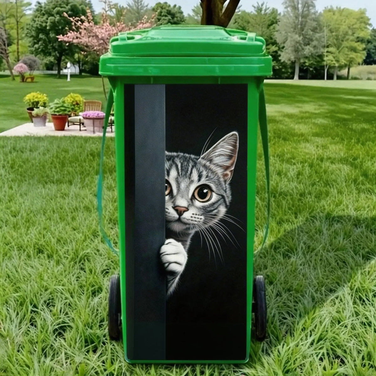 ✨Boring Trash Can? Fixed In Seconds! Creative Trash Can Sticker with Colourful Cartoon-