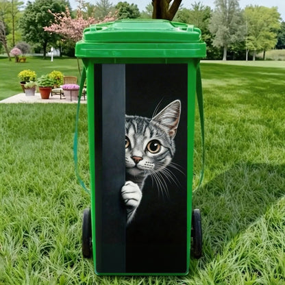 ✨Boring Trash Can? Fixed In Seconds! Creative Trash Can Sticker with Colourful Cartoon-