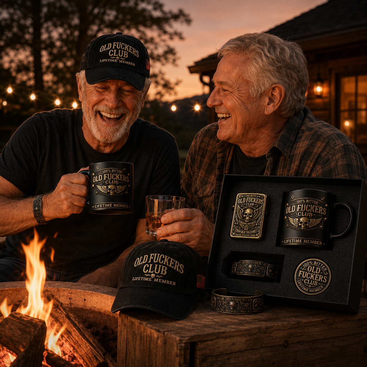 🔥Today Only 50% OFF🔥 | ☠️Old Fuckers Club 2026 Ultimate Skull Gift Cap + Bracelet + Vintage + Mug + Coin