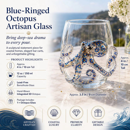 🐙 Last Day 50% OFF🎁 | Bring the Ocean to Every Sip with Stunning 3D Artisan Glassware 🌊