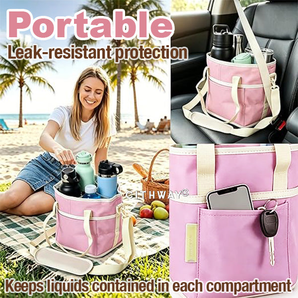 Rovzor® 4-grid Insulated Drink Bottle Carrier Bag