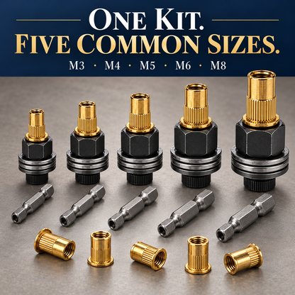 🔩 Rivet Nut Tool Kit & Refill Packs | M3–M8 for Metal Repairs