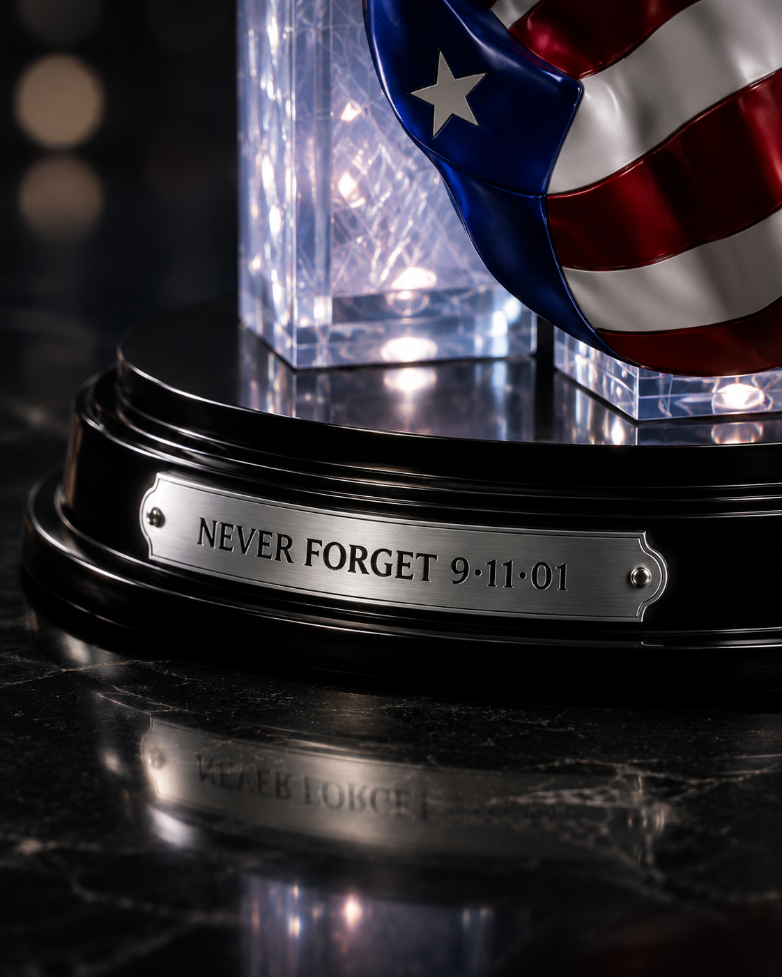 Engraved memorial base