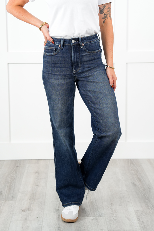 High Rise Tummy Control Classic Straight Leg Jeans(Buy 2 Free Shipping)